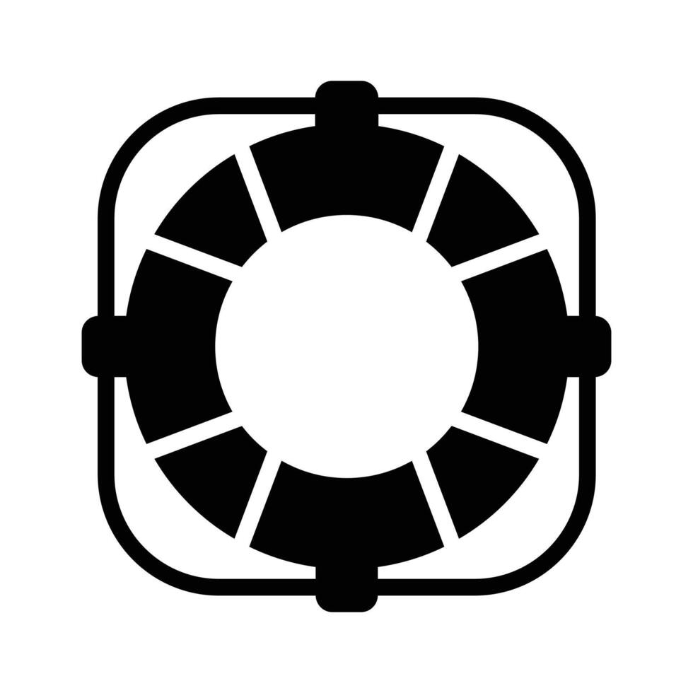 A lifebuoy ring symbolizing water safety, rescue, and emergency aid. vector