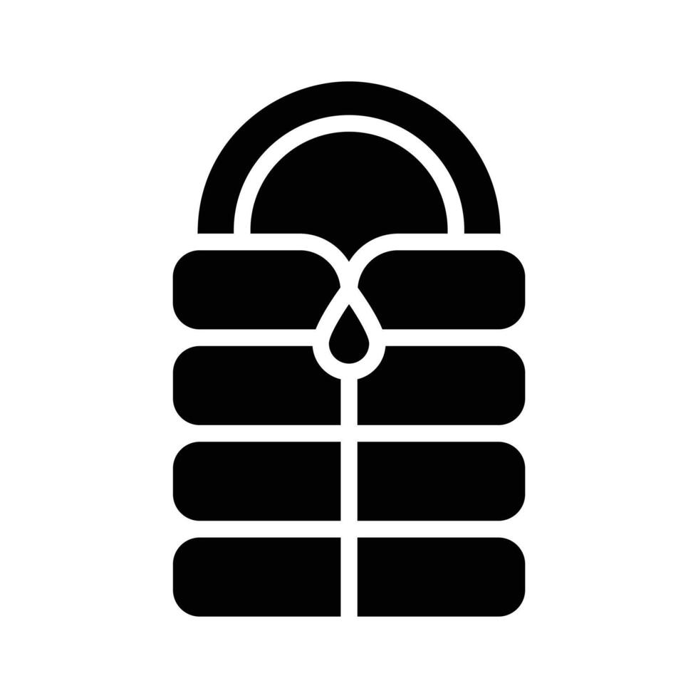 Grab this creatively designed icon of sleeping bag vector