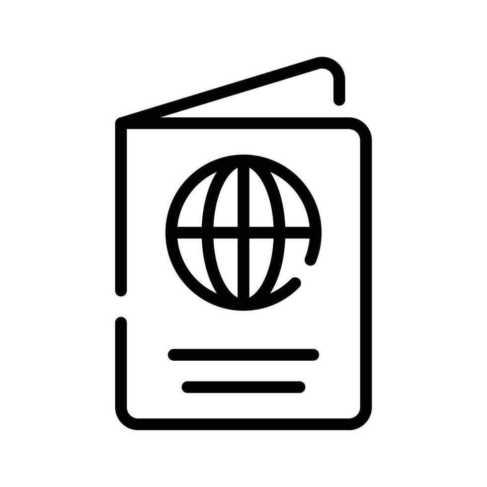 passport icon representing international travel, visas, and border crossings.. vector
