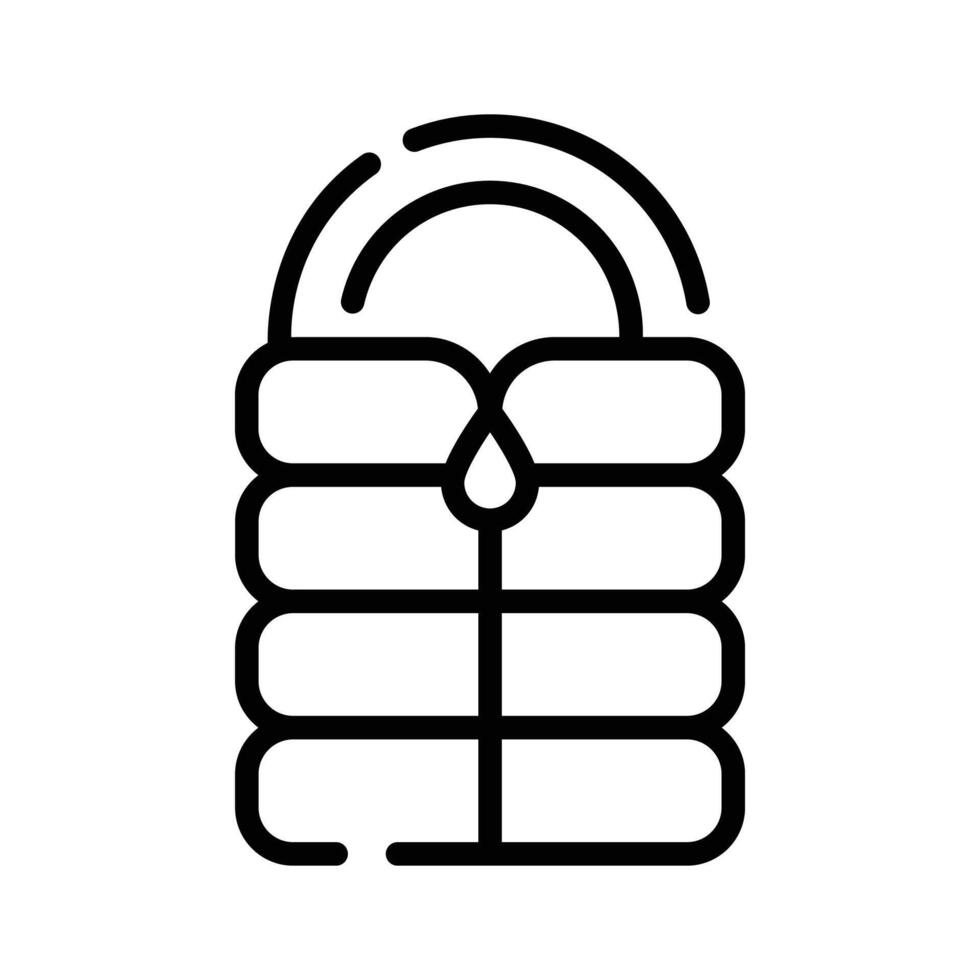 Grab this creatively designed icon of sleeping bag. vector