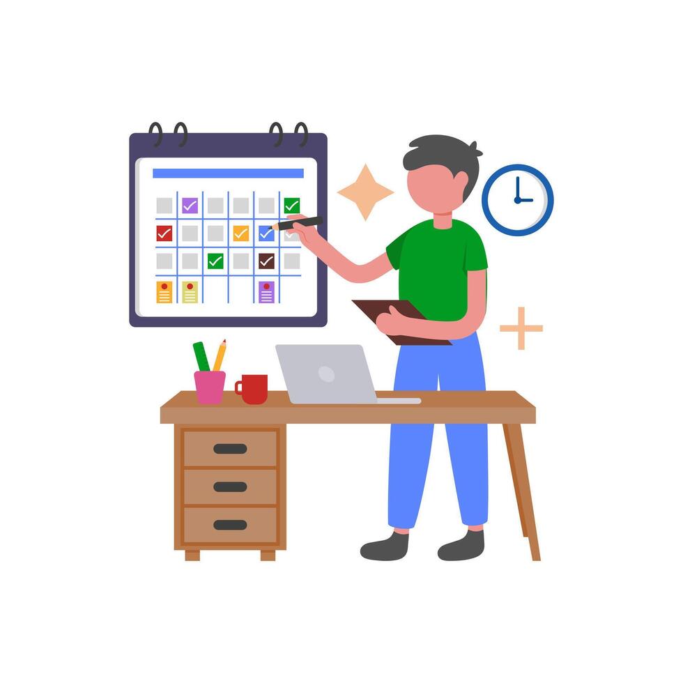 Effective Task Organization Management System vector