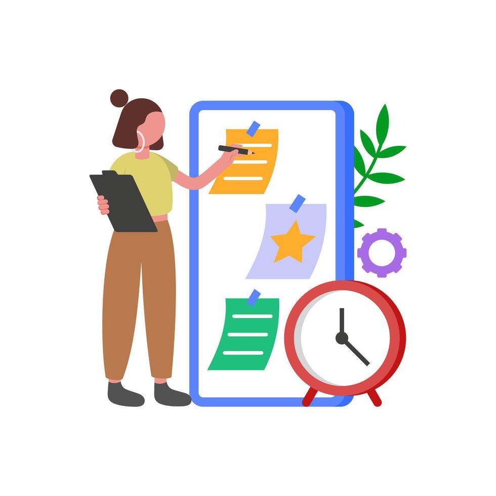 Structured Project Plan Organization System vector