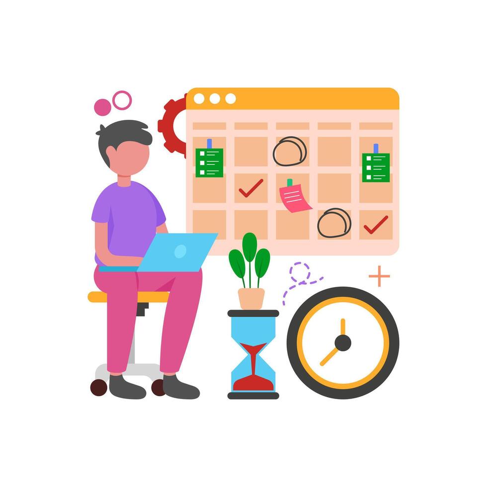 Manage tasks efficiently vector