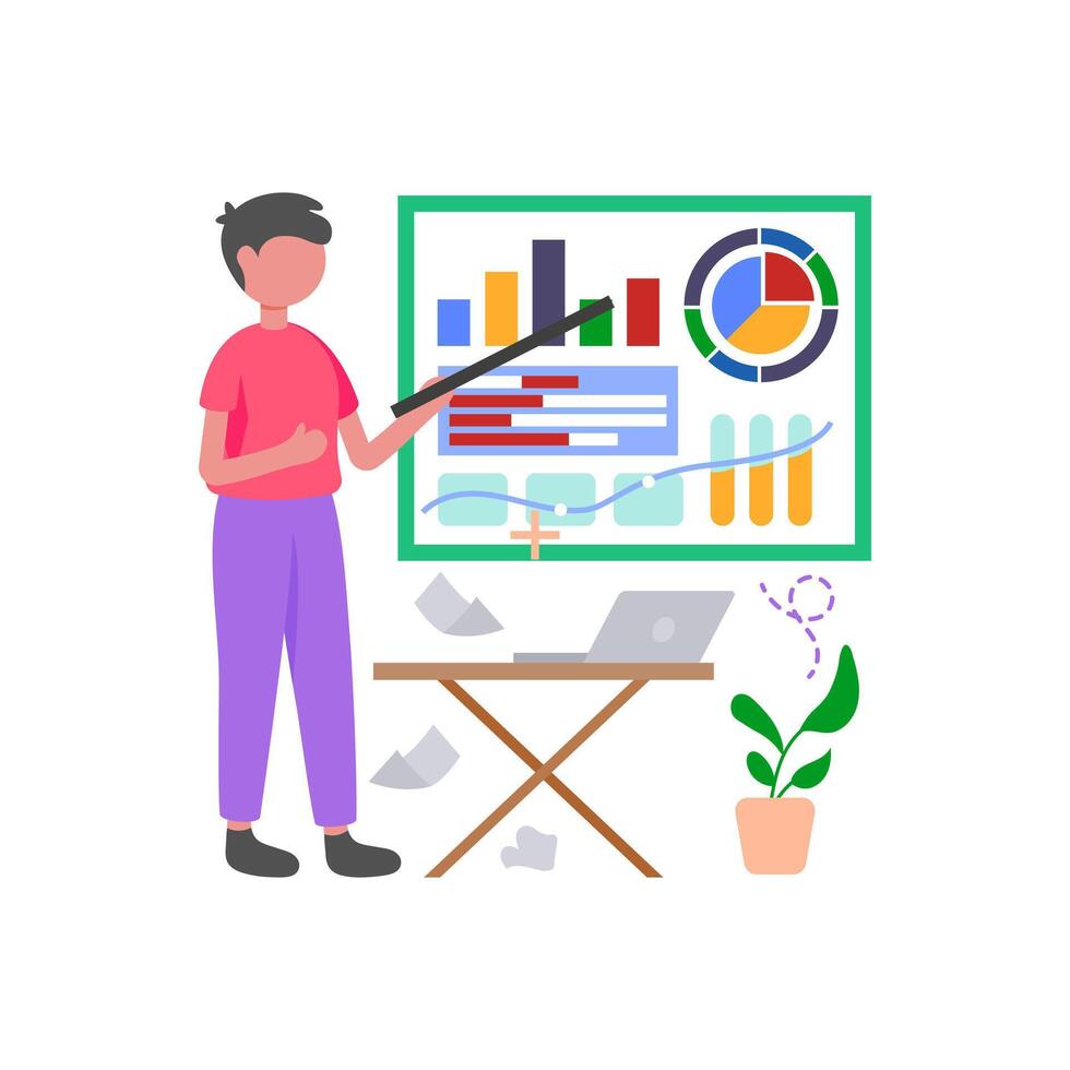 Deliver office presentations confidently vector