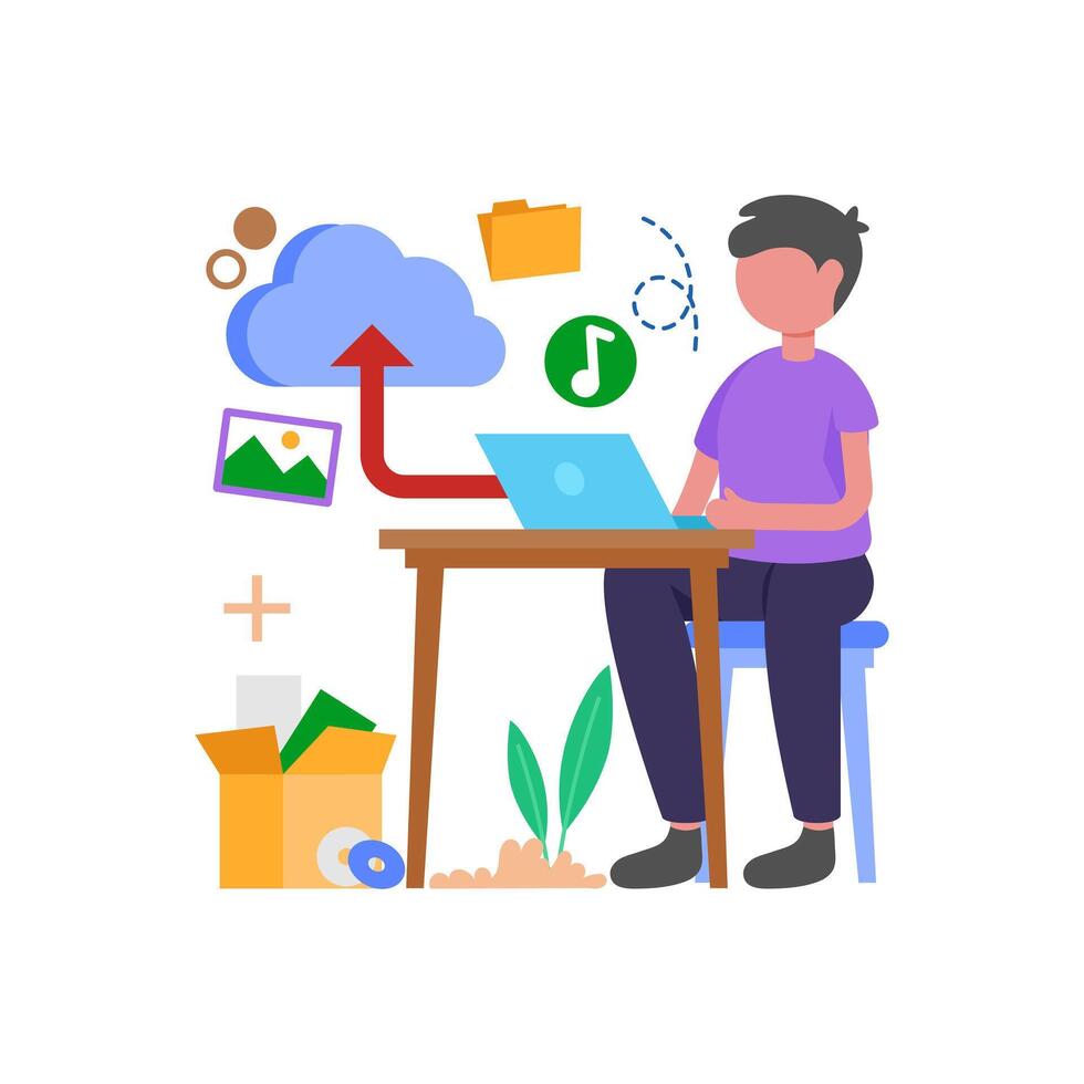 Share files seamlessly vector
