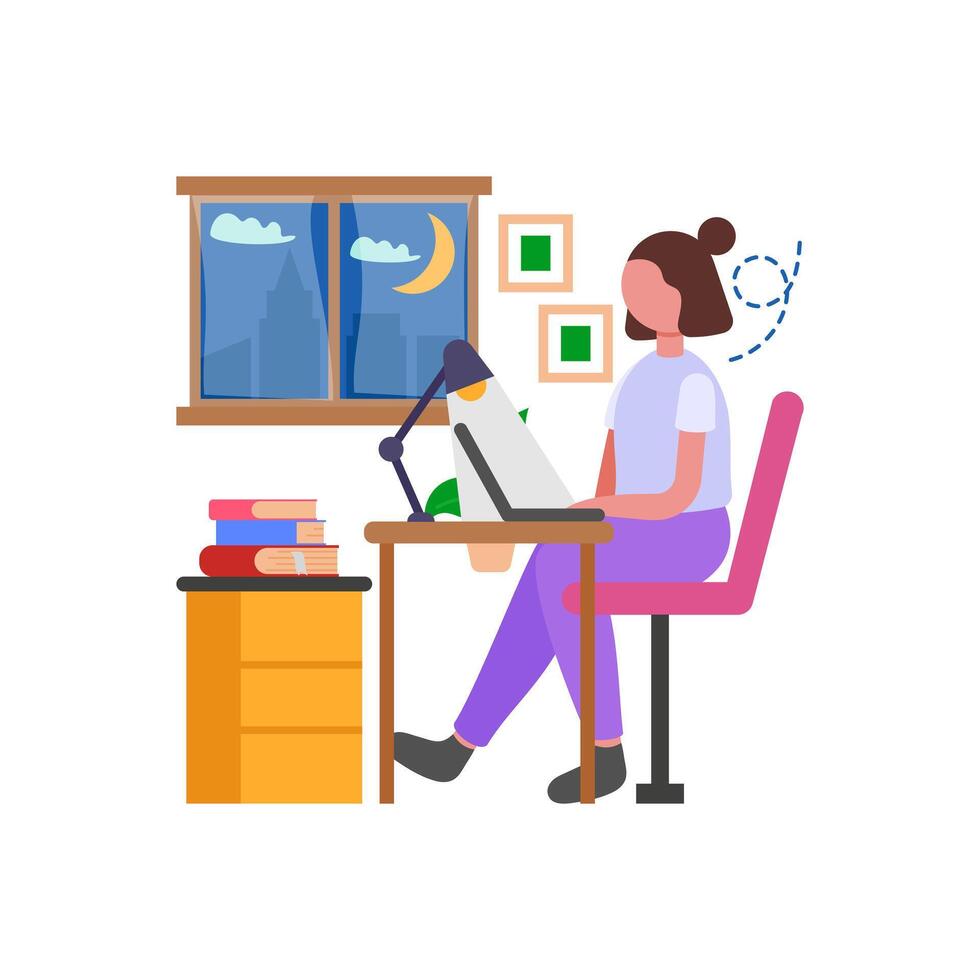 Enjoy flexible working hours vector