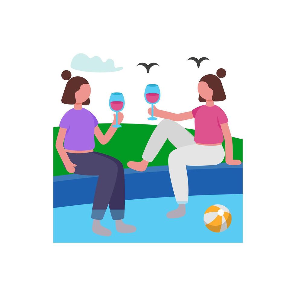 Splash Fun at Pool Party vector