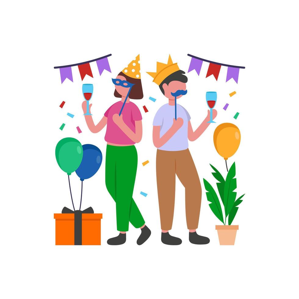 Joyful Purim Costume and Feast vector