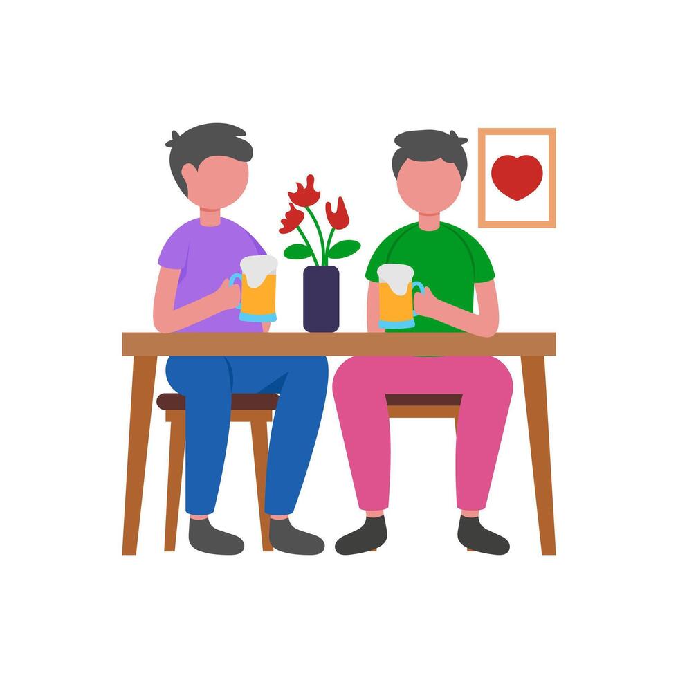Enjoy Cold Beers with Friends vector