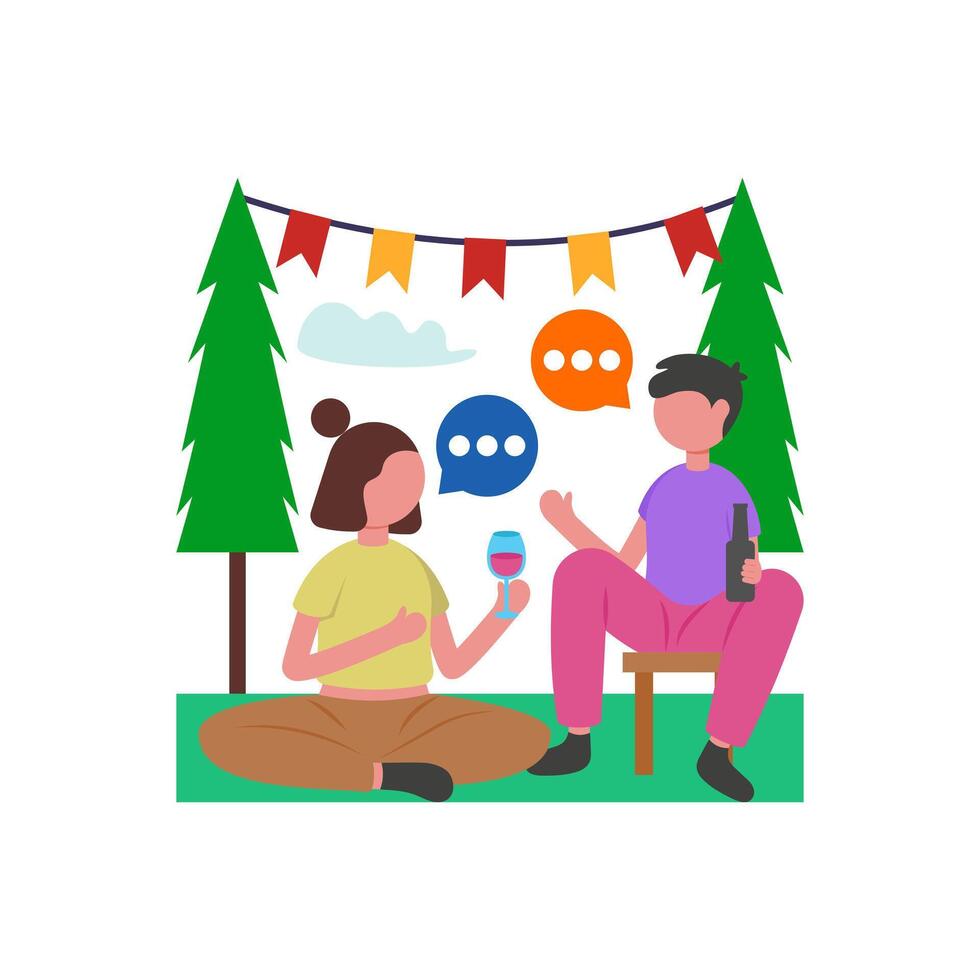 Celebrate in Nature's Fresh Air vector