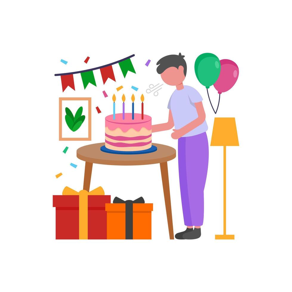 Celebrate Birthday with Joyful Festivities vector