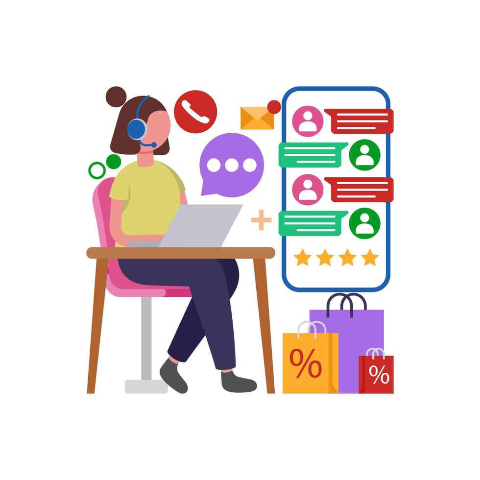 Get Help through Live Chat vector