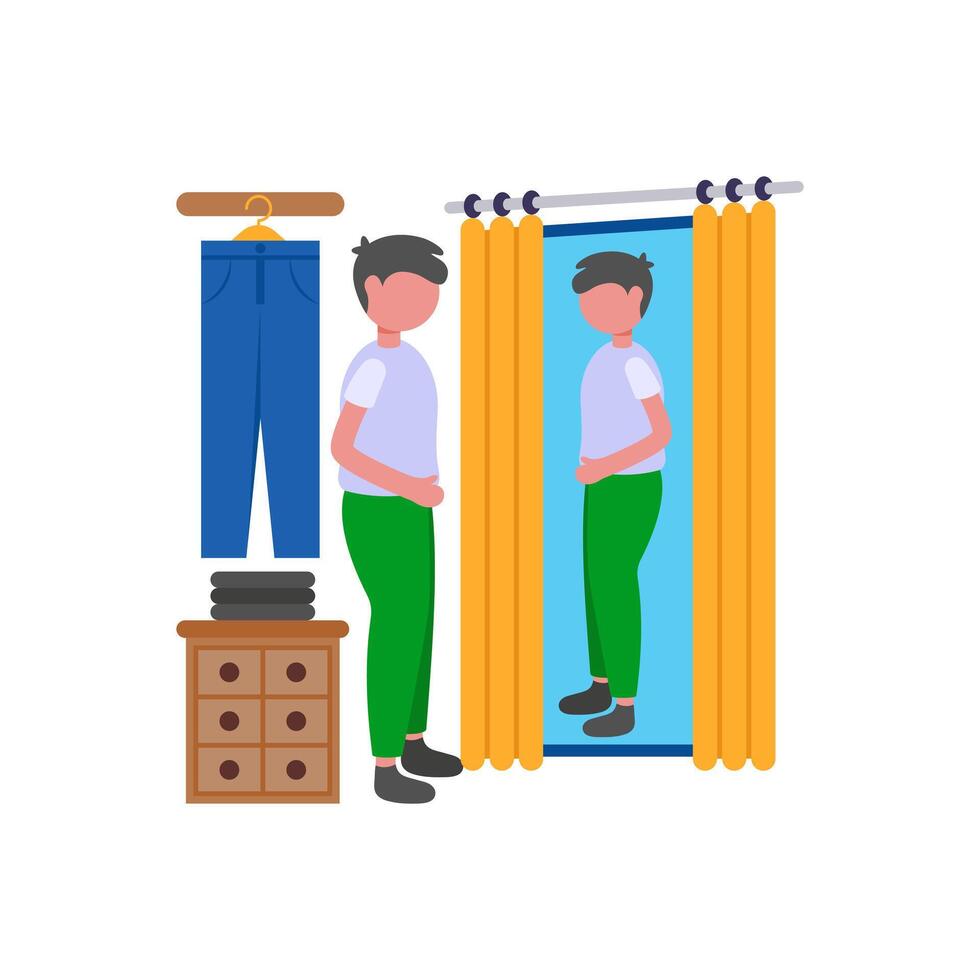 Try Outfits before Purchasing vector