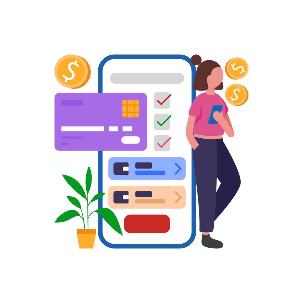 Pay Securely with Mobile Wallet vector