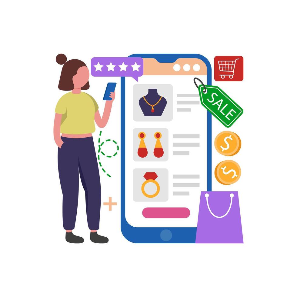 Shop for Jewelery Online vector