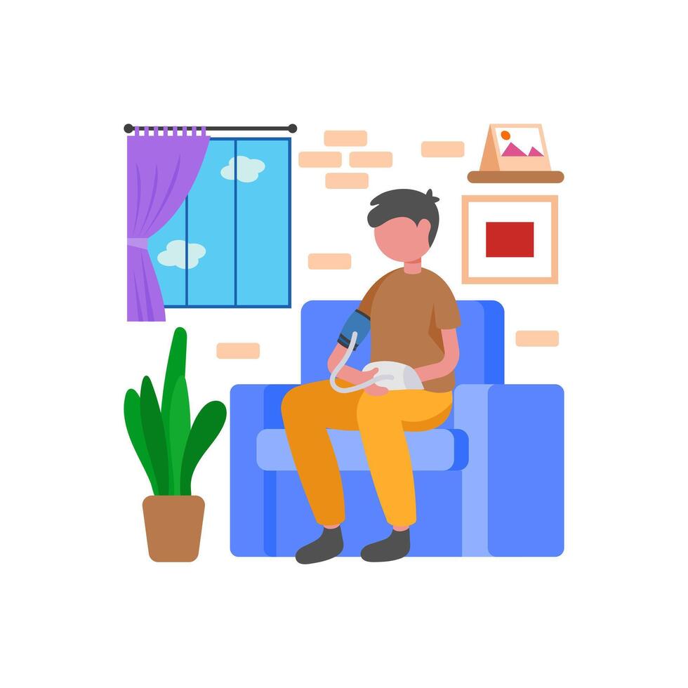 Monitor Health with Blood Pressure vector