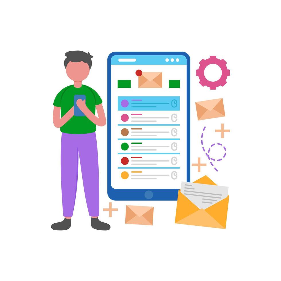 Manage Tasks by Checking Email vector
