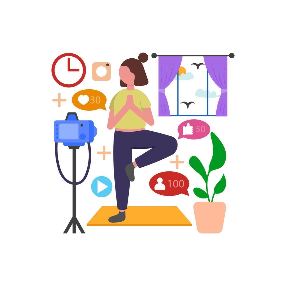 Share Moments by Streaming Live vector