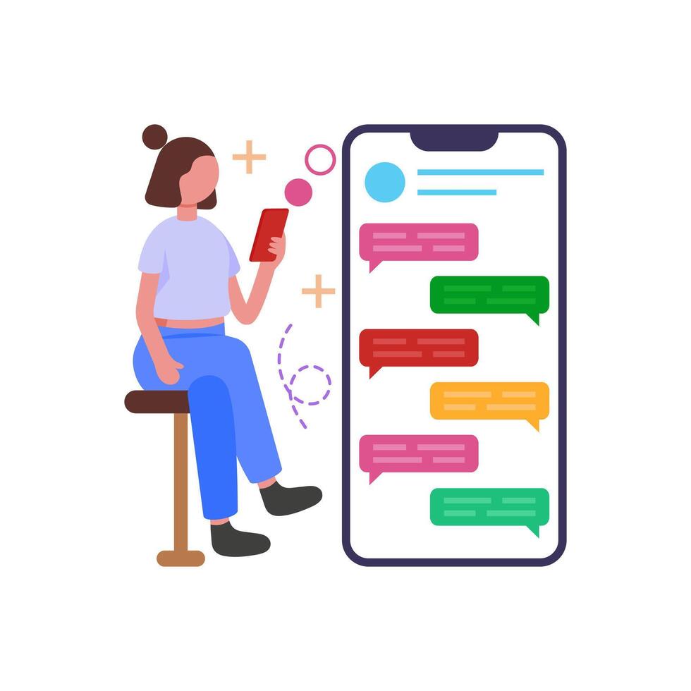 Stay Connected via Text Messaging vector