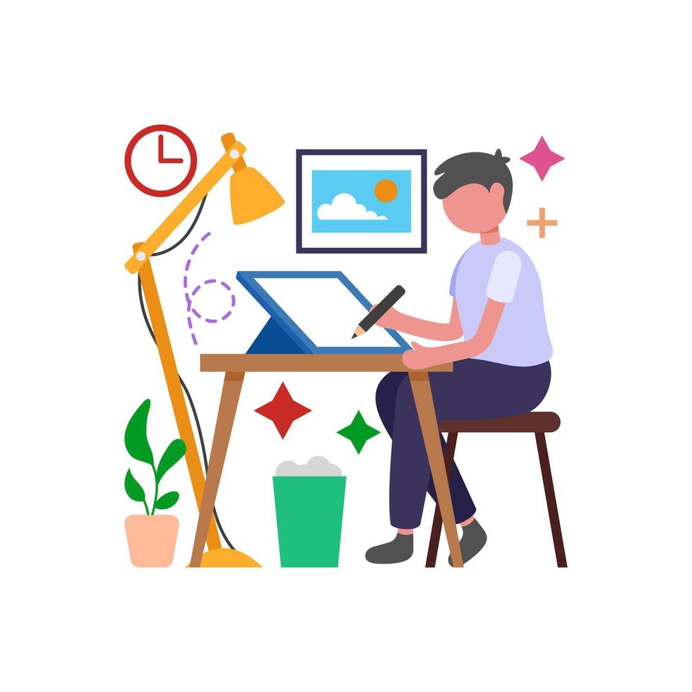 Create Designs Using Your Tablet vector