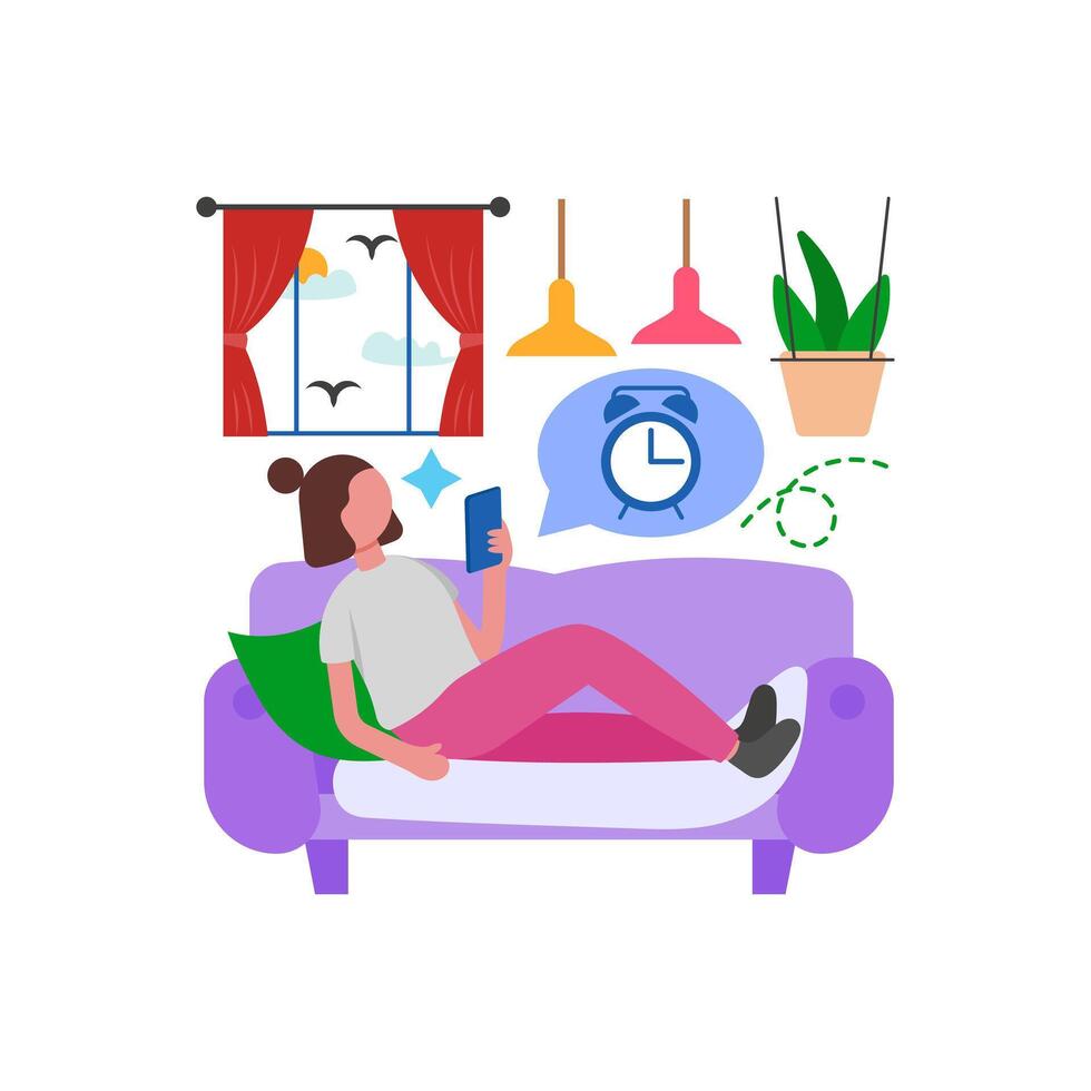 Wake Up with Morning Alarm vector