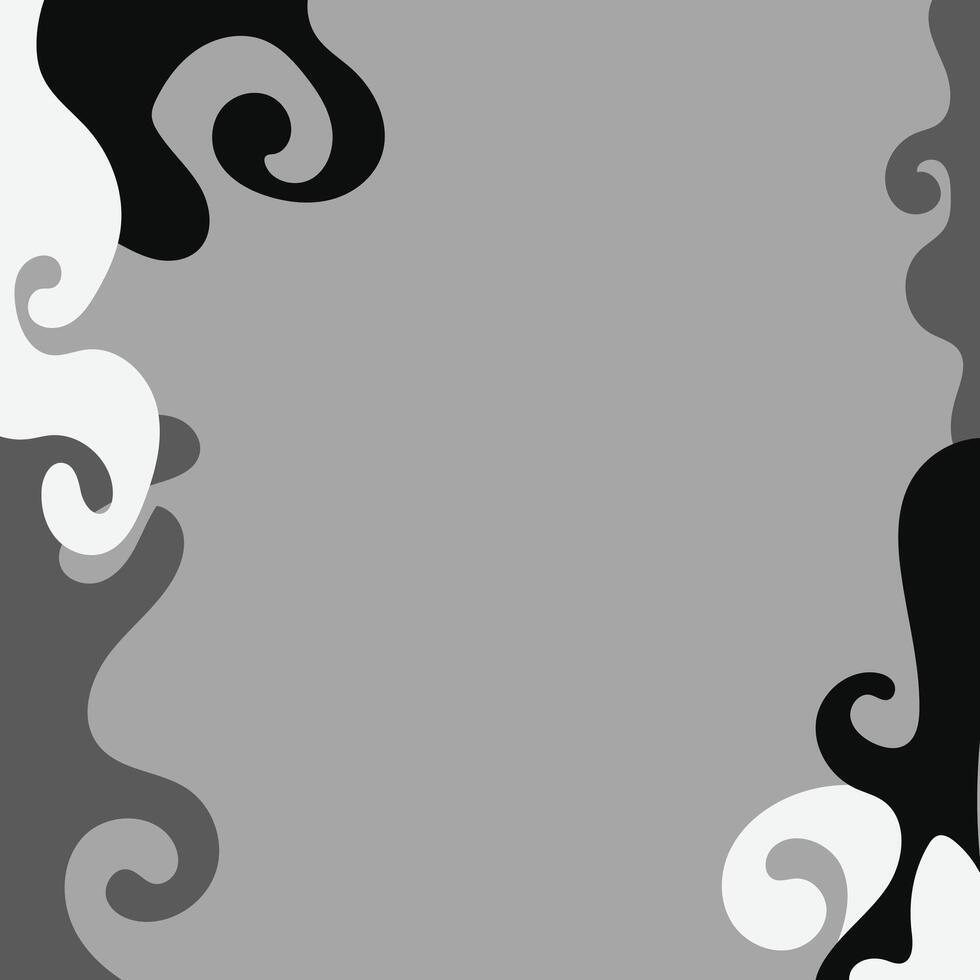 Elegant Swirls Border in Monochrome Palette for Design and Decoration vector