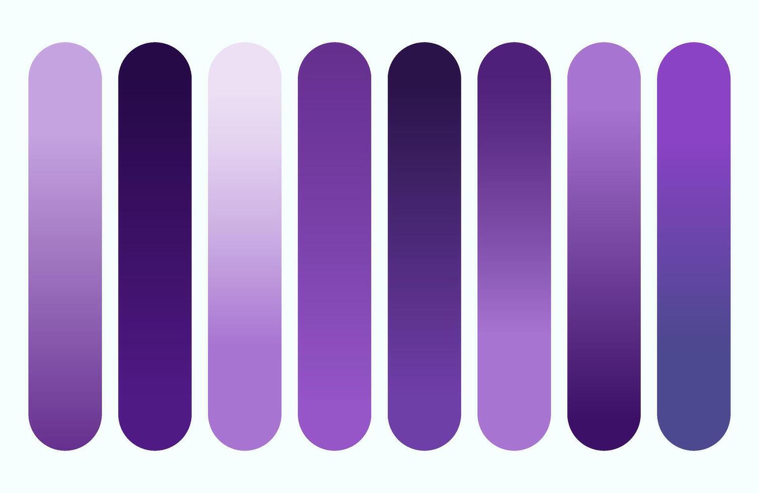 Trendy Gradient Palette Stylish Violet and Blue Rounded Stripes on White Backdrop Design vector