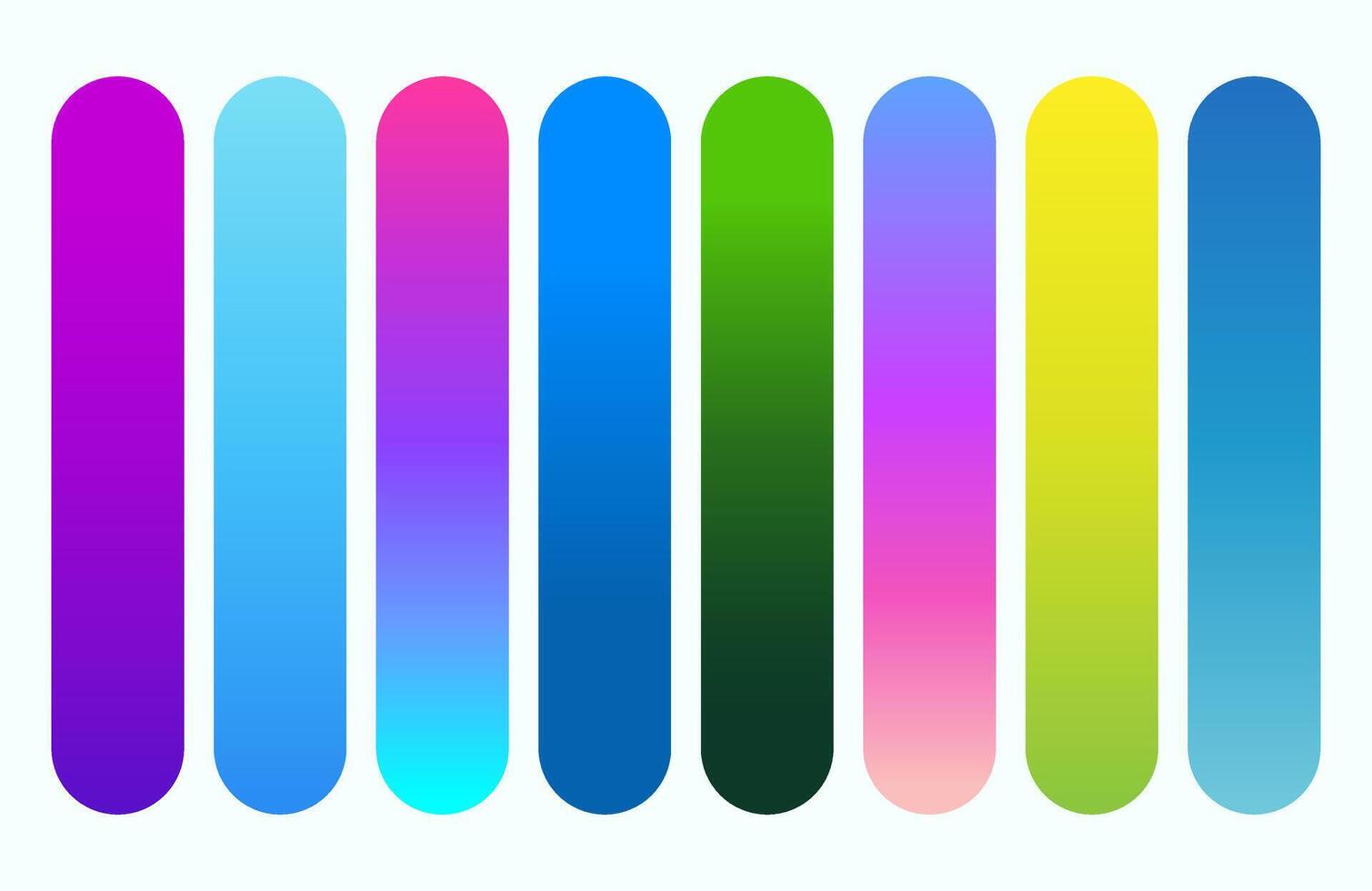 Vibrant Gradient Color Palette Arches in a Row, Abstract Background with Bright, Saturated Tones, Colorful Design Element vector