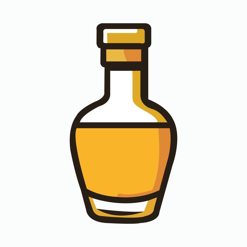 Abstract Liquor Bottle Icon or Logo Design Template vector