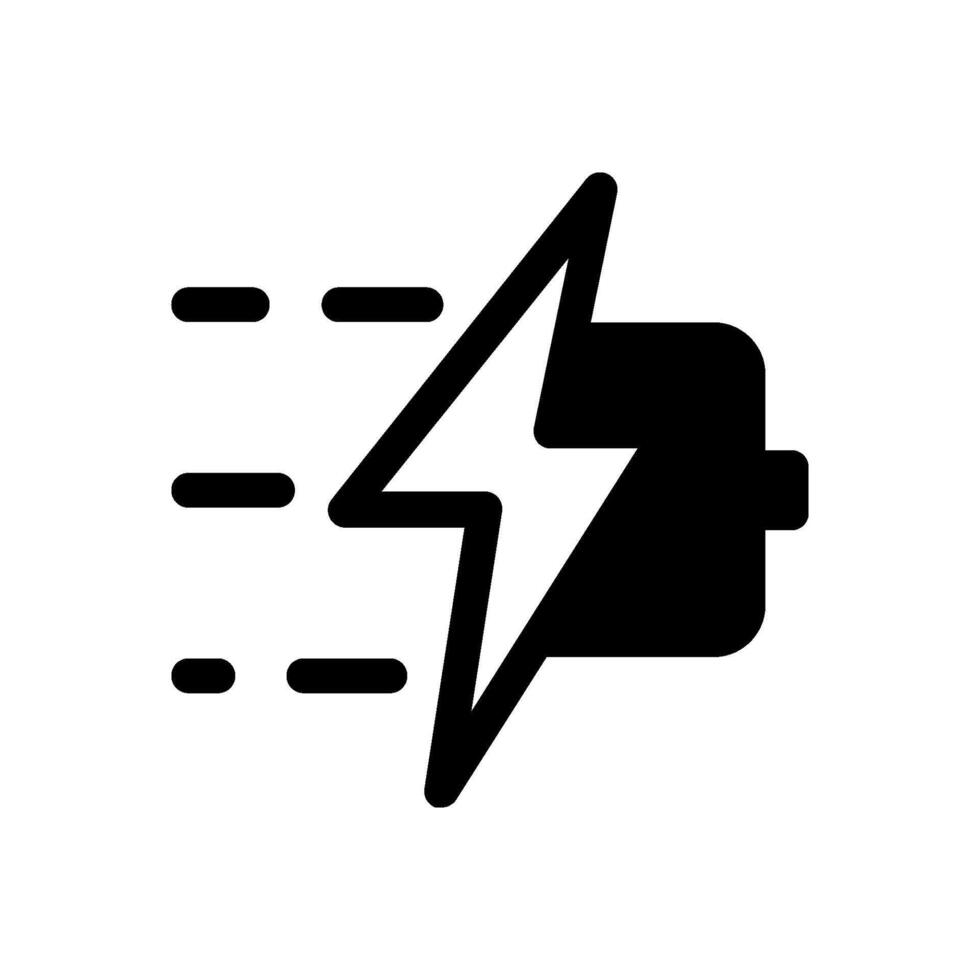 battery fast charging icon vector