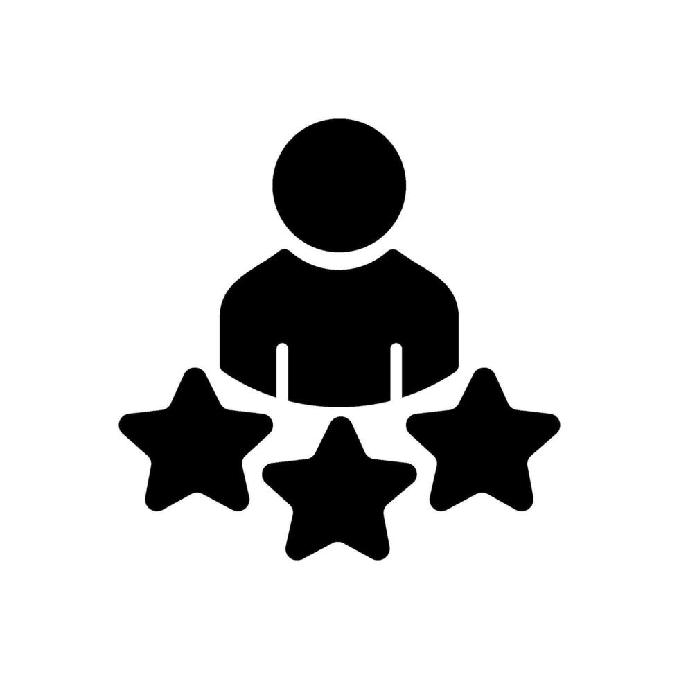 Customer experience or 3 star satisfaction rating flat icon for review apps and websites vector
