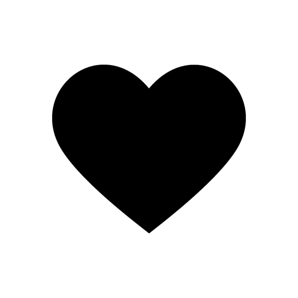 heart icon solid style vector