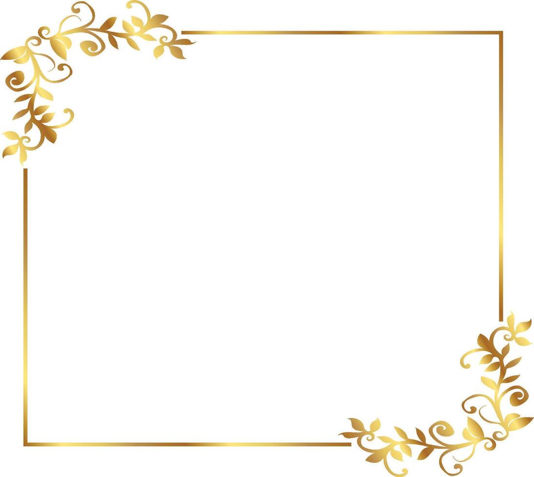 Gold border golden warm frame free illustration vector
