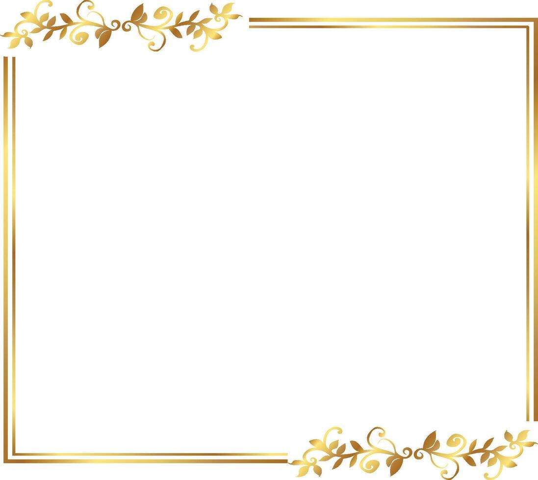 Gold border golden warm frame free vector