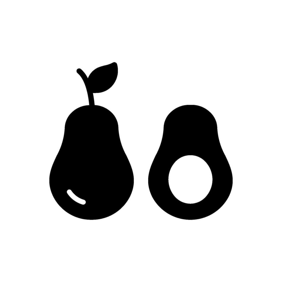 avocado fruit icon vector