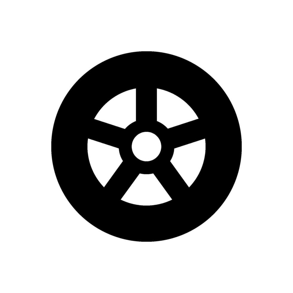 Wheel rim icon minimal design Pro vector
