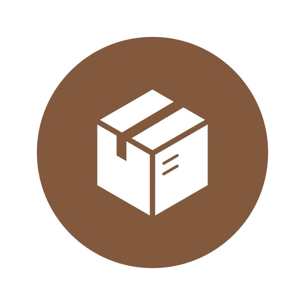 illustration of package delivery box icon design. vector