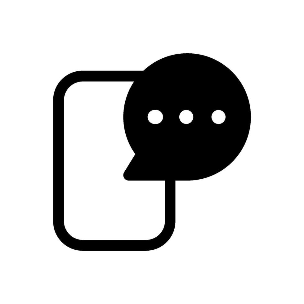 mobile phone with bubble chat icon vector