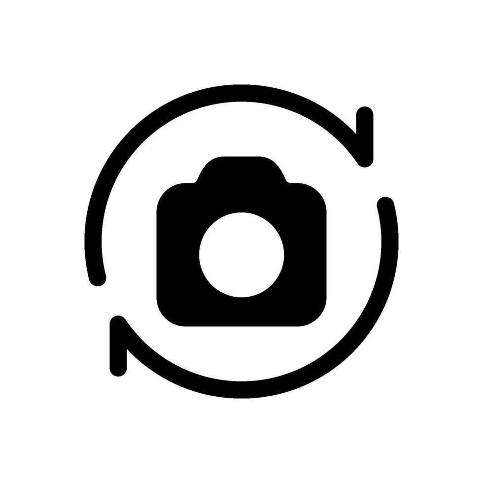 simple Switch from front to back flat design pictogram for app ads web banner button ui ux interface vector