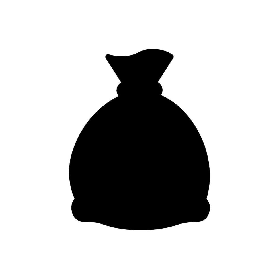 Money bag icon in flat style. Money Bag illustration on blank background. Coin sack sign business concept vector