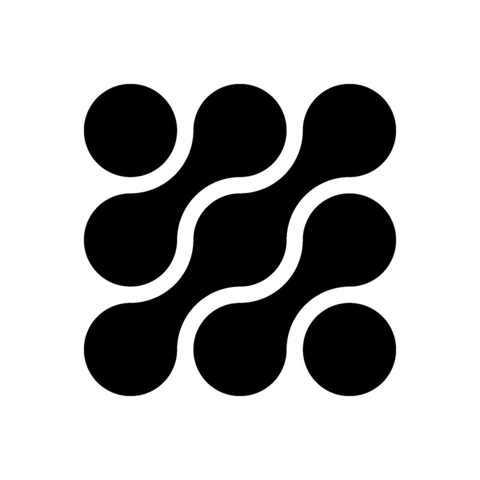 connected black dots. Transition metaballs. Integration symbol. Circles pattern. vector