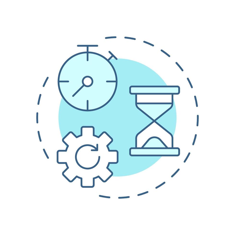 Fast loading soft blue concept icon. Cach data and enable offline access service. Feature of PWAs. Round shape line illustration. Abstract idea. Graphic design. Easy to use in presentation vector