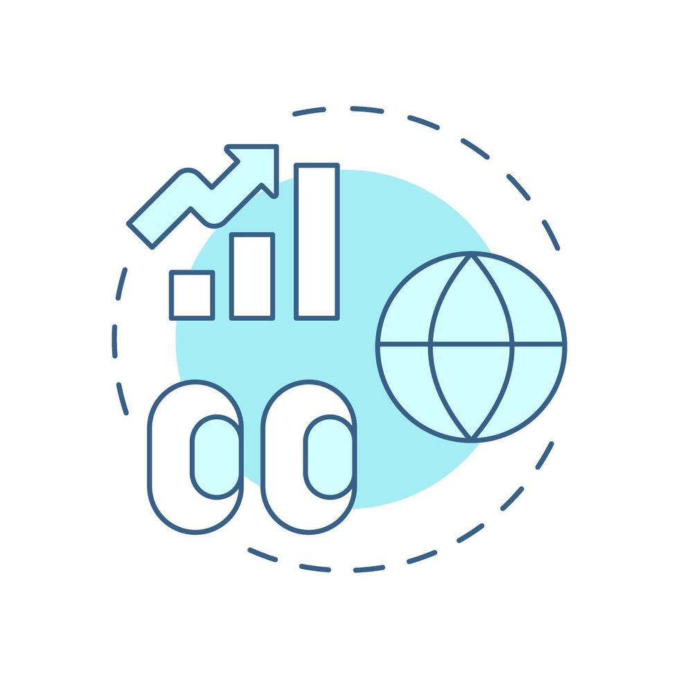 Increasing page views soft blue concept icon. Attracting website users methods. Benefit of PWAs. Round shape line illustration. Abstract idea. Graphic design. Easy to use in presentation vector