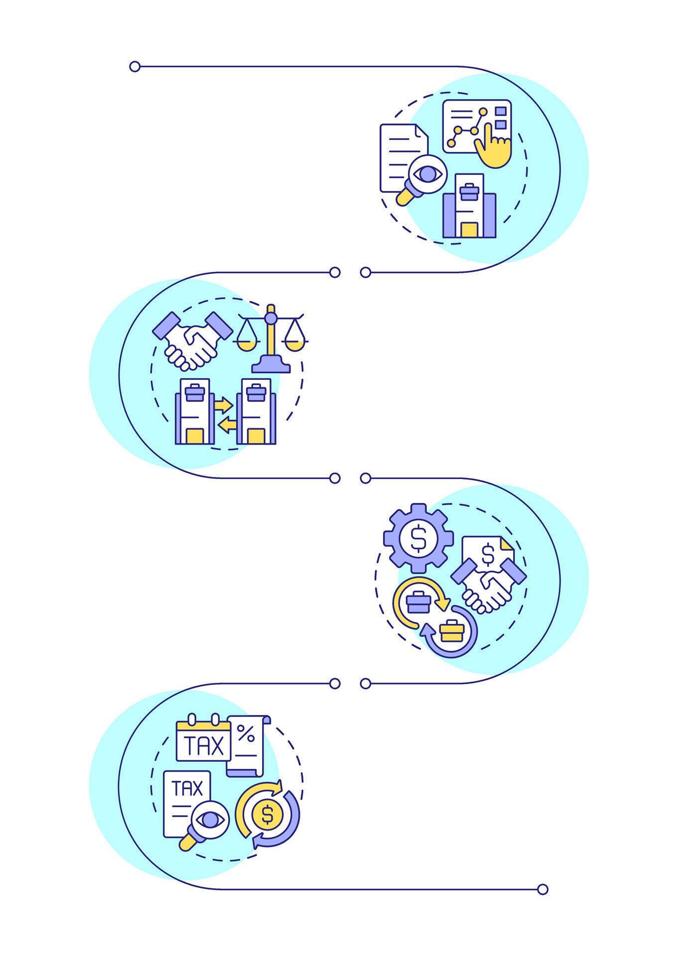 Intercompany transaction process infographic design template. Groups ...