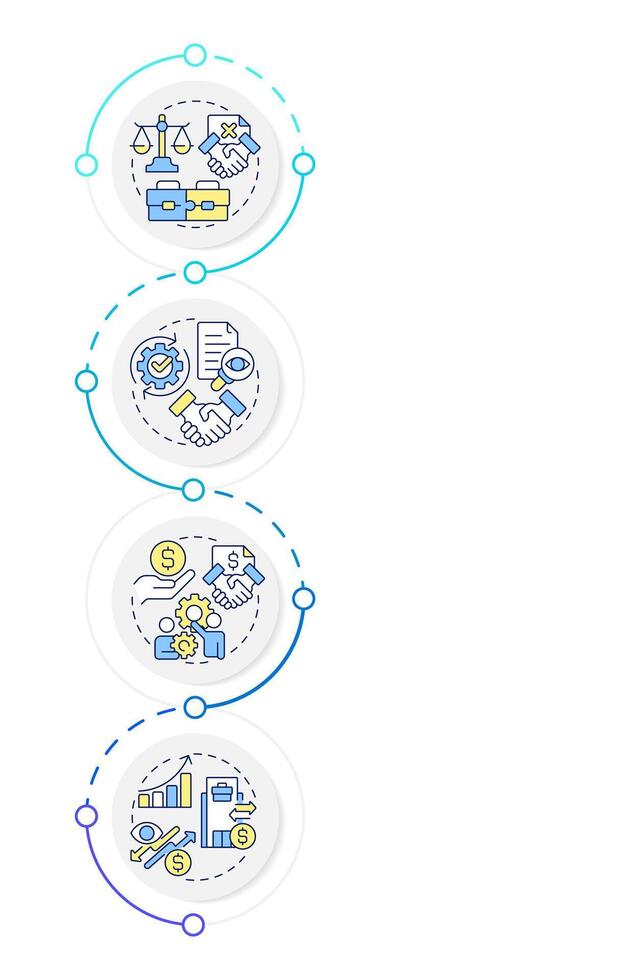 Benefits of intercompany accounting transactions infographic design template. Finances. Data visualization 4 options. Process vertical flow chart vector