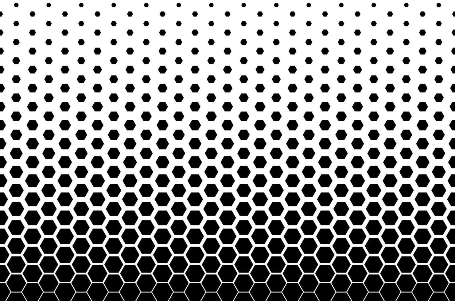 Hexagon pattern fading from black to white vector