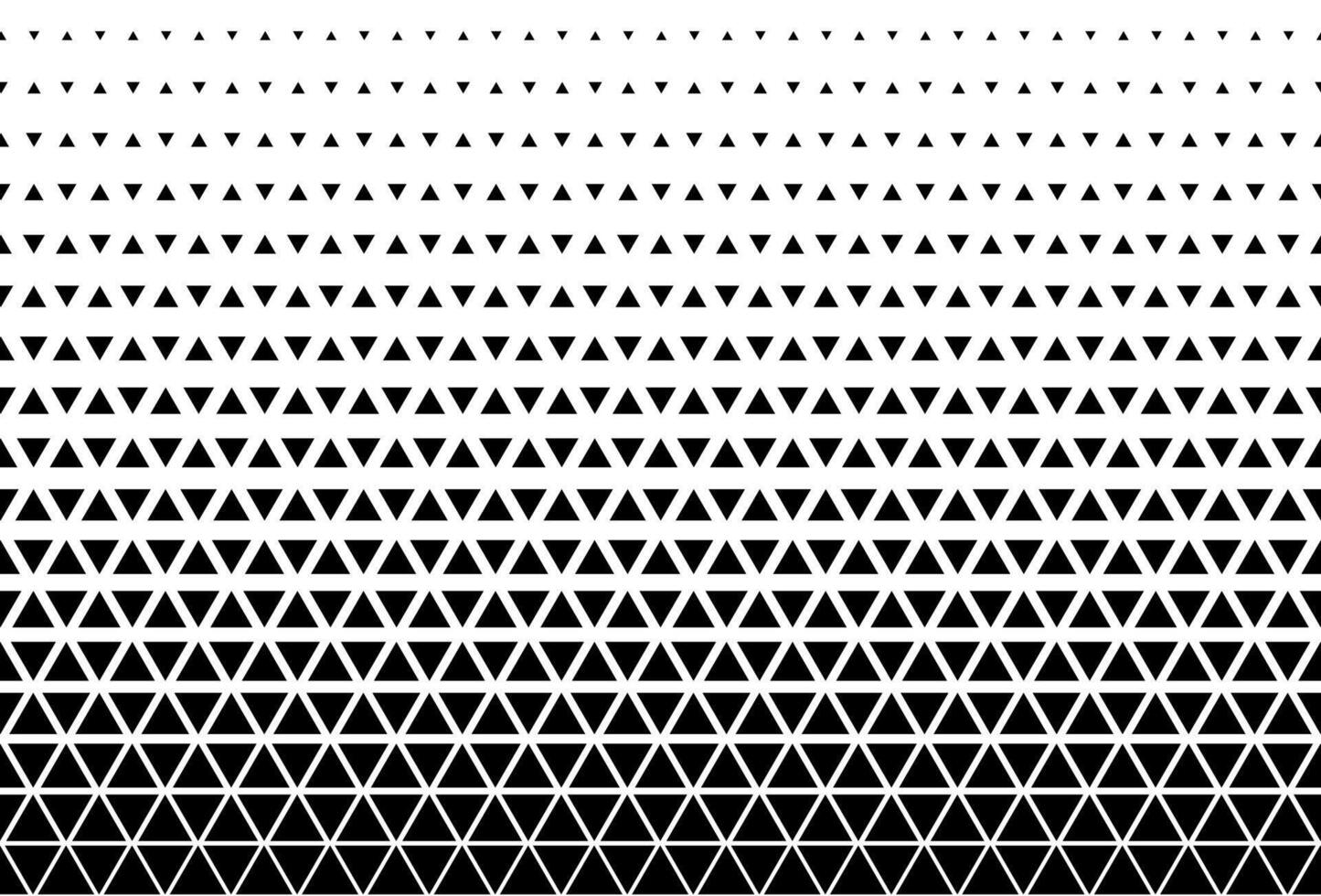 Gradient triangle pattern in black and white vector