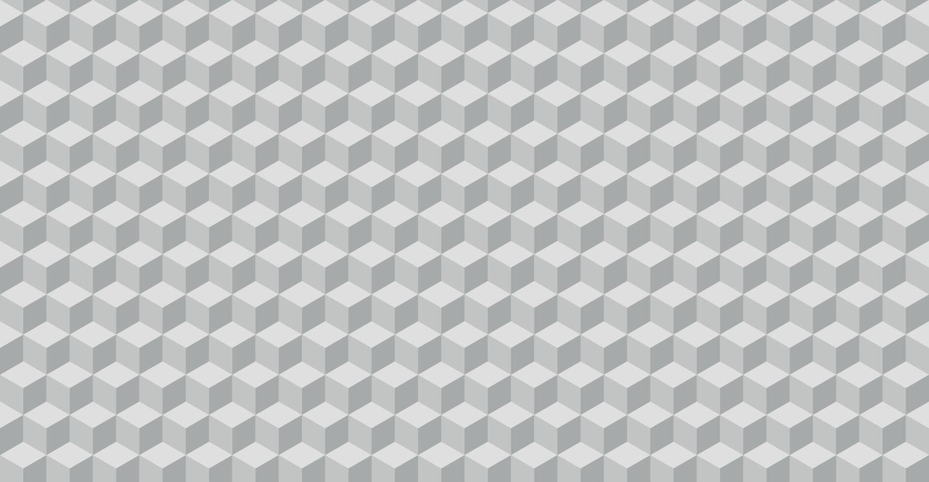 Soft gray 3D cube pattern with isometric illusion vector