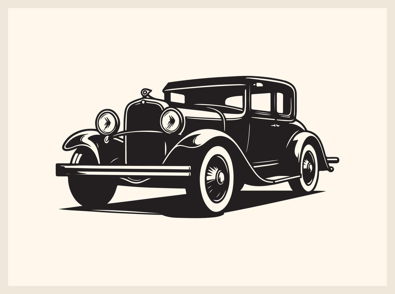 Speedy Classic Car for Racing and Performance Themes vector