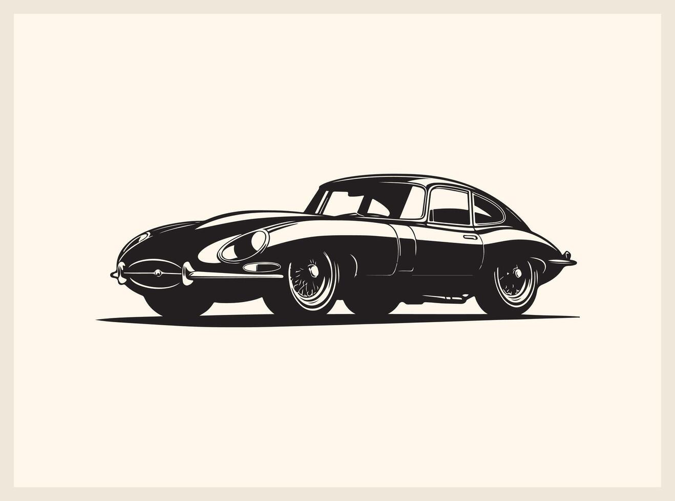 Detailed Classic Car for Vintage and Classic Enthusiast Art vector